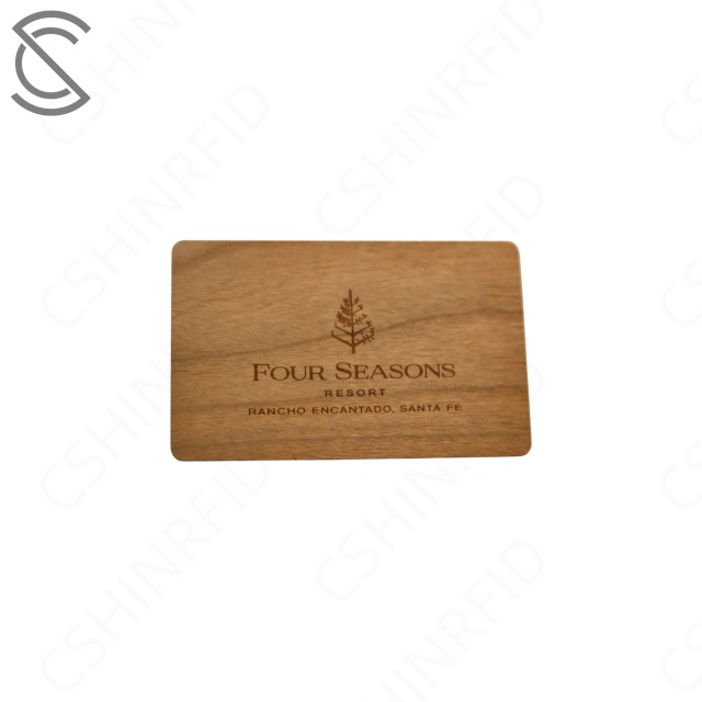 CR80 Customized Printing NFC RFID Wooden Sapele Black Walnut Eco-Friendly Card for Access Control Keycard