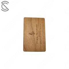 CR80 Customized Printing NFC RFID Wooden Sapele Black Walnut Eco-Friendly Card for Access Control Keycard