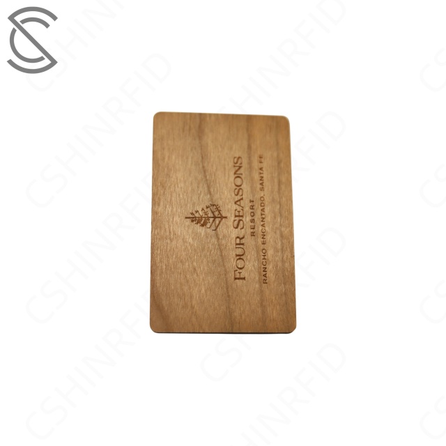 CR80 Customized Printing NFC RFID Wooden Sapele Black Walnut Eco-Friendly Card for Access Control Keycard
