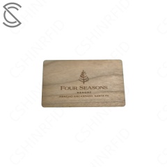 CR80 Customized Printing NFC RFID Wooden Sapele Black Walnut Eco-Friendly Card for Access Control Keycard
