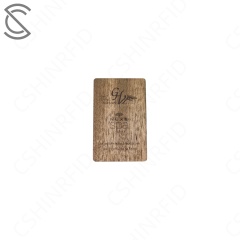 CR80 Customized Printing NFC RFID Wooden Sapele Black Walnut Eco-Friendly Card for Access Control Keycard
