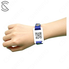 Eco-friendly bamboo fiber fabric wristbands for music festival event wholesale custom different QR Code