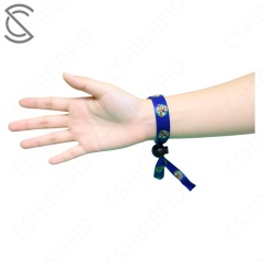Eco-friendly bamboo fiber fabric wristbands for music festival event wholesale custom different QR Code