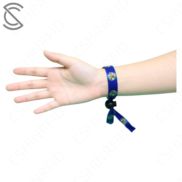 Eco-friendly bamboo fiber fabric wristbands for music festival event wholesale custom different QR Code