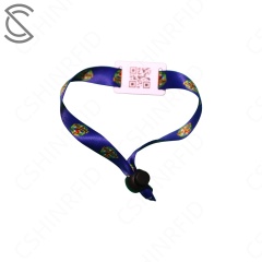 Eco-friendly bamboo fiber fabric wristbands for music festival event wholesale custom different QR Code