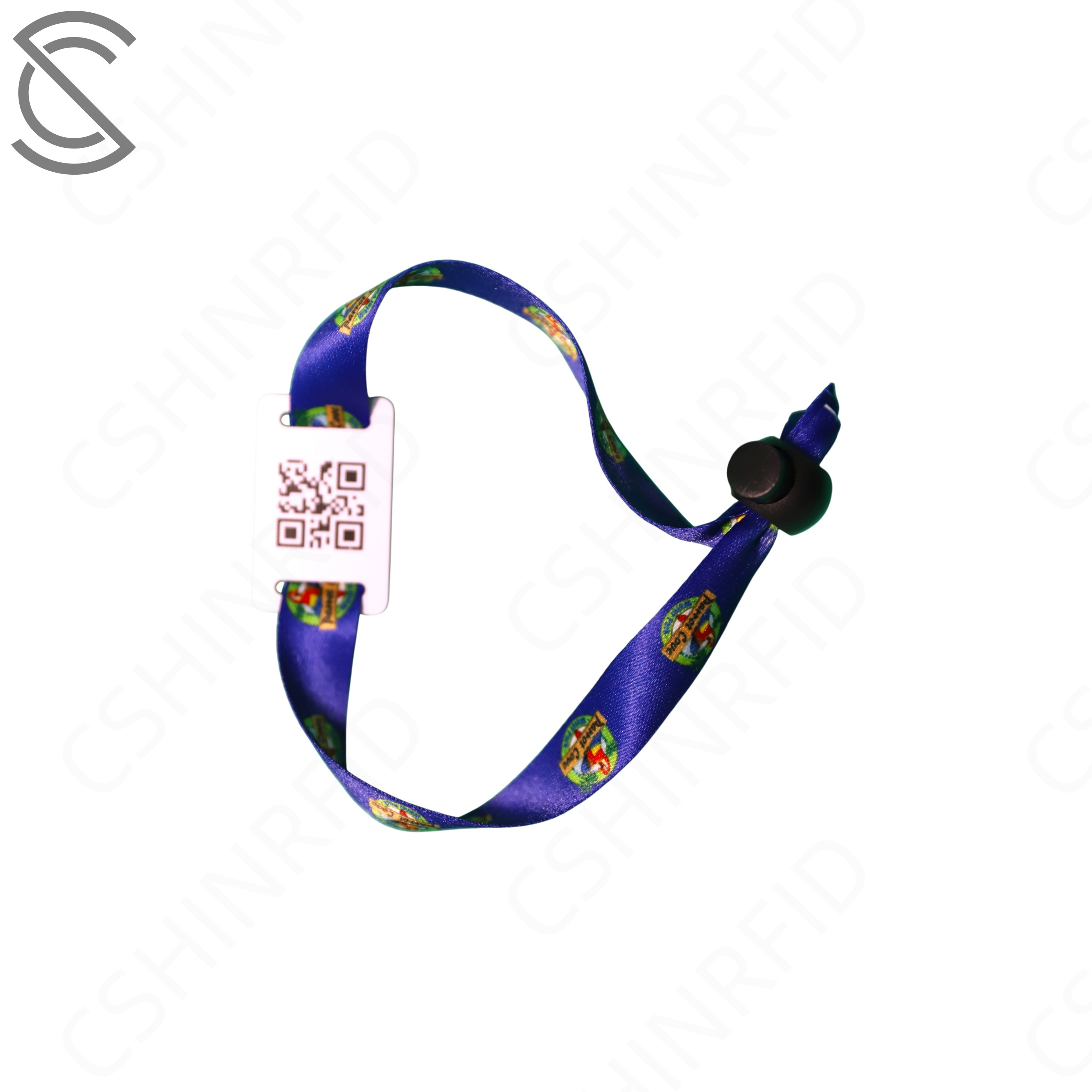 Eco-friendly bamboo fiber fabric wristbands for music festival event wholesale custom different QR Code