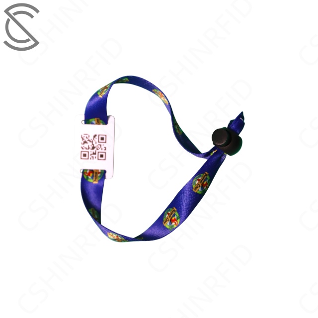 Eco-friendly bamboo fiber fabric wristbands for music festival event wholesale custom different QR Code