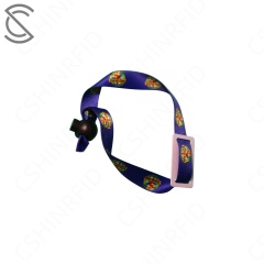 Eco-friendly bamboo fiber fabric wristbands for music festival event wholesale custom different QR Code