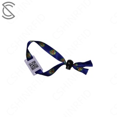 Eco-friendly bamboo fiber fabric wristbands for music festival event wholesale custom different QR Code