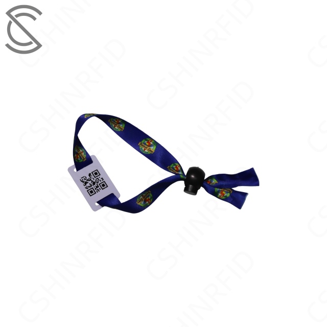 Eco-friendly bamboo fiber fabric wristbands for music festival event wholesale custom different QR Code