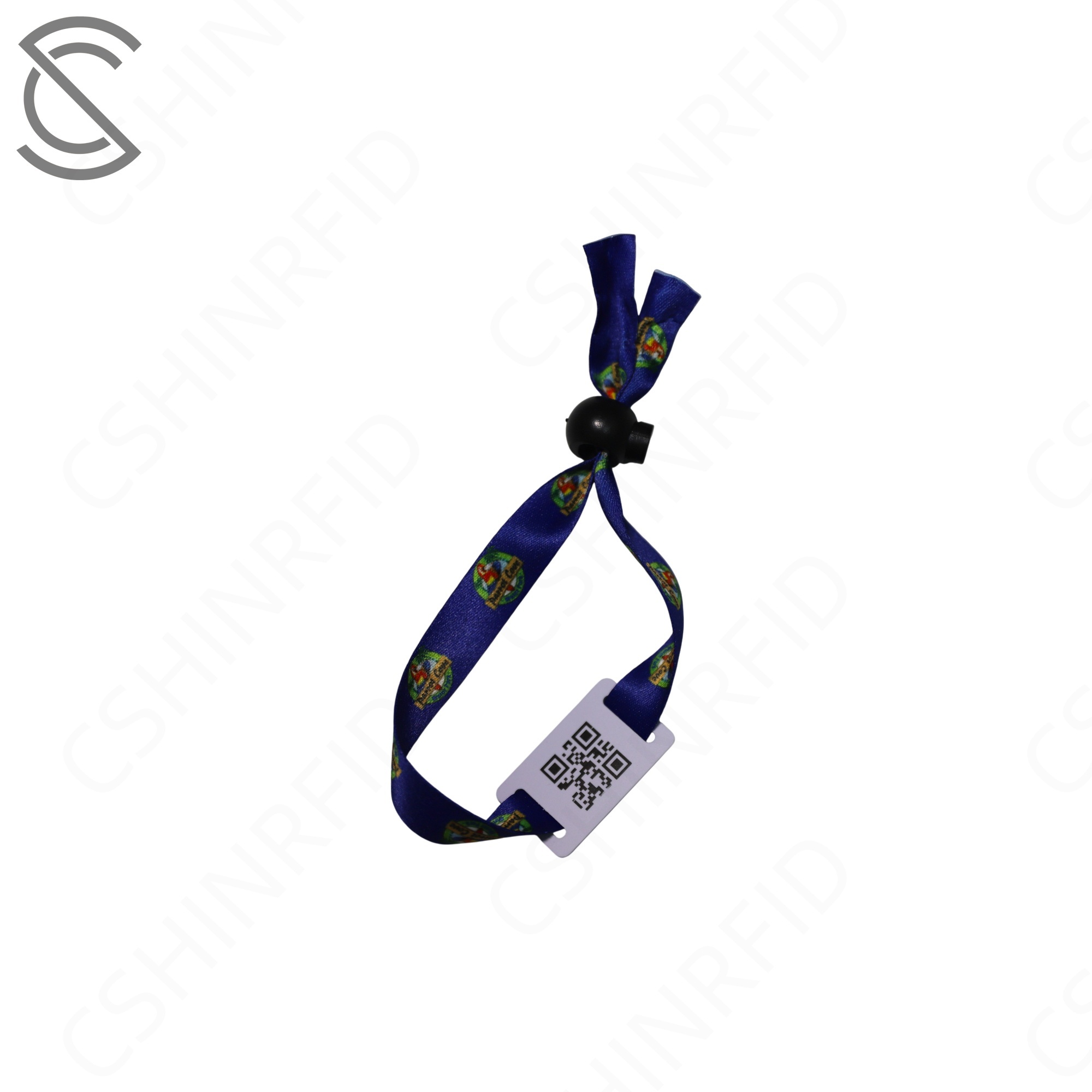 Eco-friendly bamboo fiber fabric wristbands for music festival event wholesale custom different QR Code