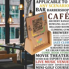 Whole-sale Custom Wood Display Stand NFC Chip QR Code for Easy Customer Reviews Boost Small Business No App
