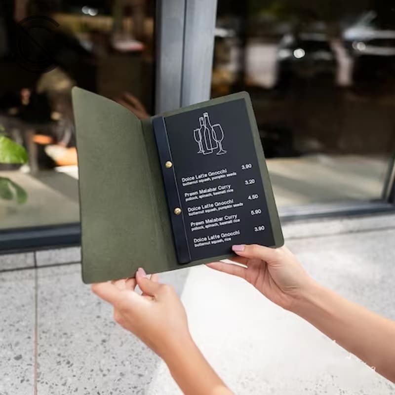 Cost-effective Hotel Restaurant Imitation Leather Menu Clip Ordering Record Book with Independent Packaging