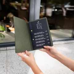 Cost-effective Hotel Restaurant Imitation Leather Menu Clip Ordering Record Book with Independent Packaging