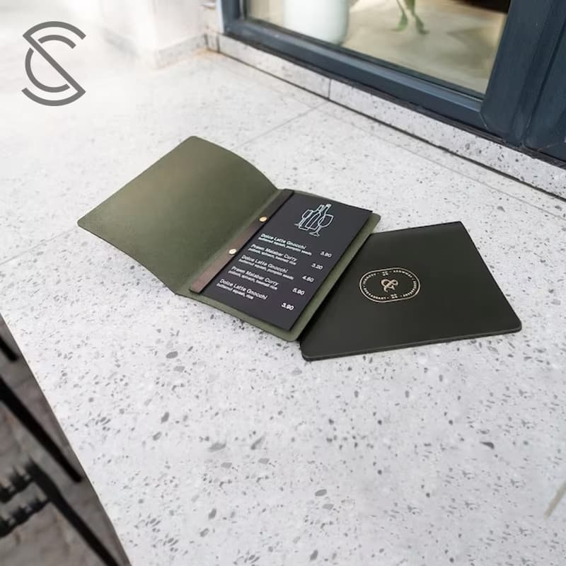 Cost-effective Hotel Restaurant Imitation Leather Menu Clip Ordering Record Book with Independent Packaging