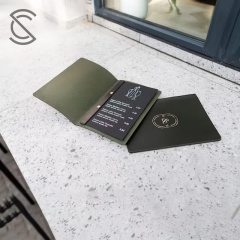 Cost-effective Hotel Restaurant Imitation Leather Menu Clip Ordering Record Book with Independent Packaging