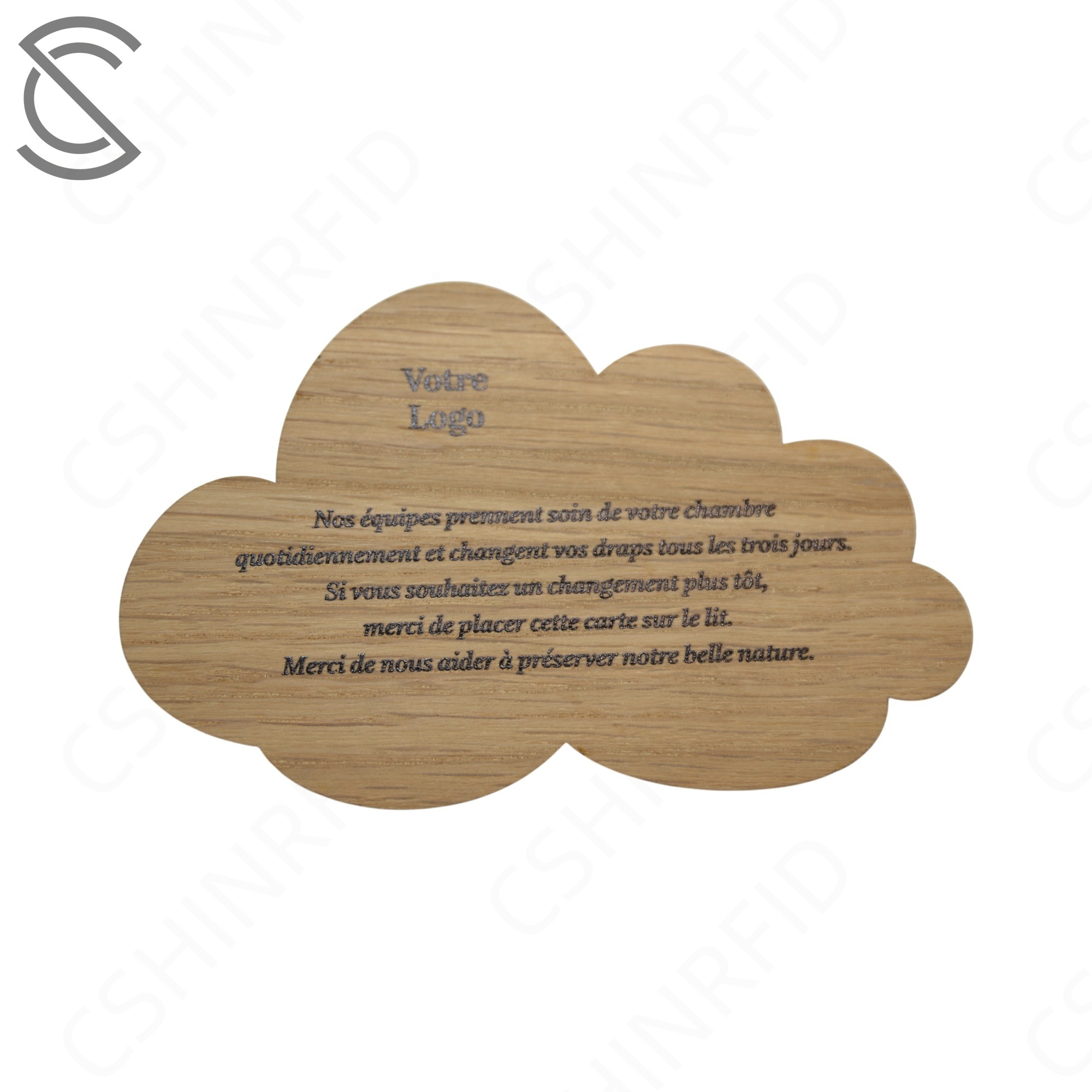 Custom Engraved Cloud Shape Wooden Plaque Eco-Friendly Sign for Mom, Bedroom, Hotel Decoration (French, Italian, Spanish Style)