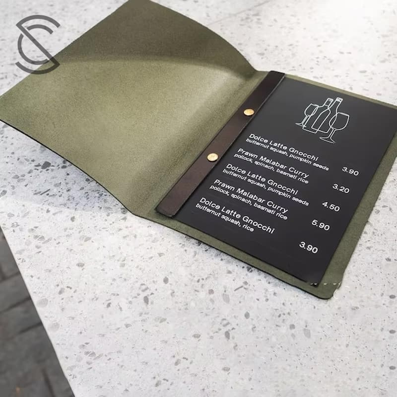 Cost-effective Hotel Restaurant Imitation Leather Menu Clip Ordering Record Book with Independent Packaging