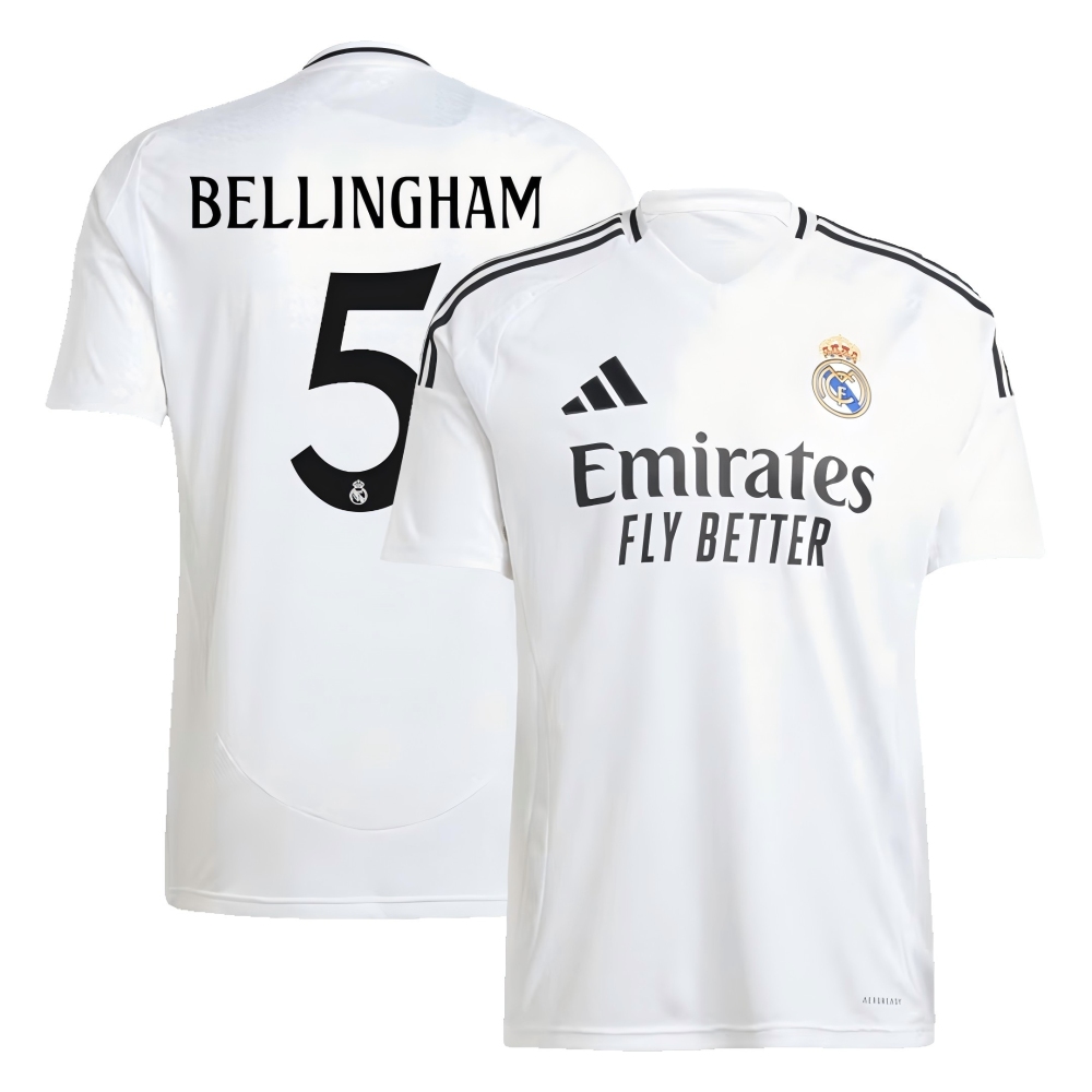 BELLINGHAM #5 Real Madrid Soccer Jersey Home Custom Shirt 2024/25