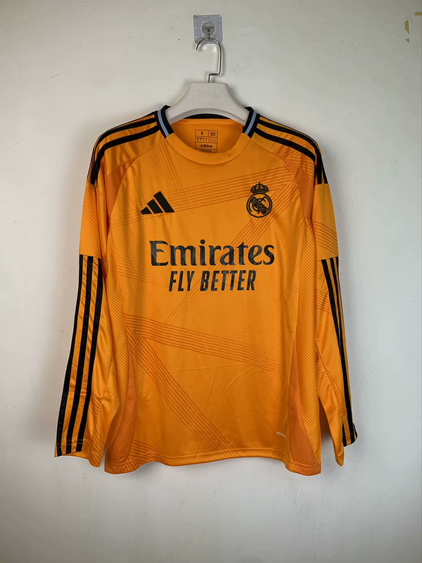Real Madrid Soccer Jersey Away Custom Shirt Long Sleeve 2024/25