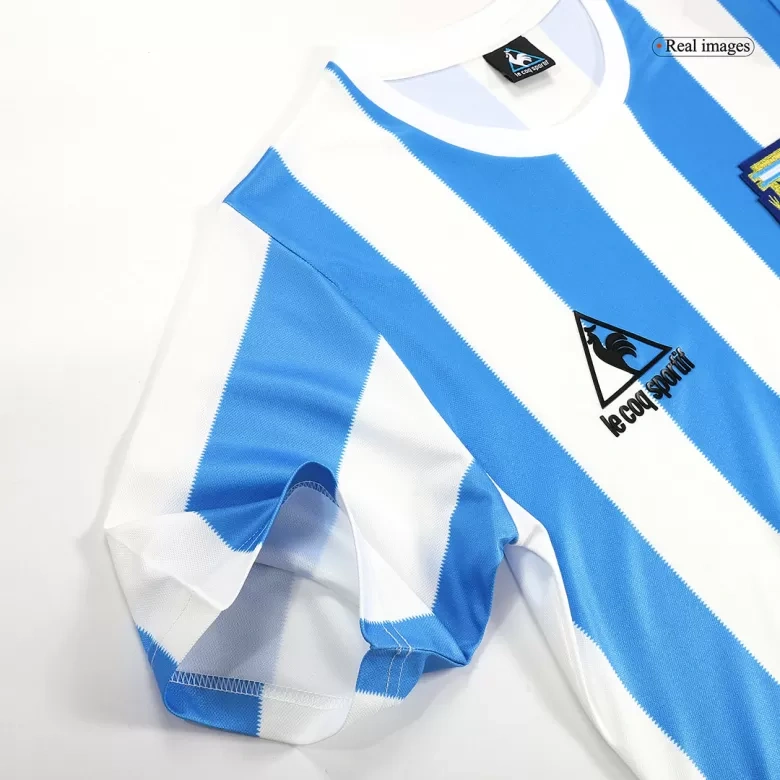Argentina Jersey Custom Home Football Jersey 1986