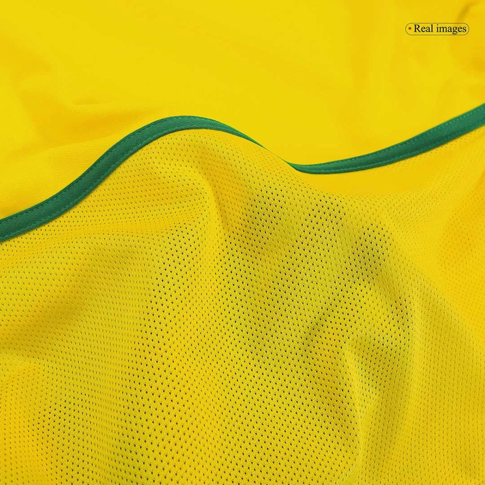 Brazil Retro Jersey Custom Home Soccer Jersey World Cup 2002