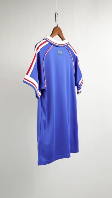 France Retro Soccer Jersey Home Custom Shirt World Cup 1998