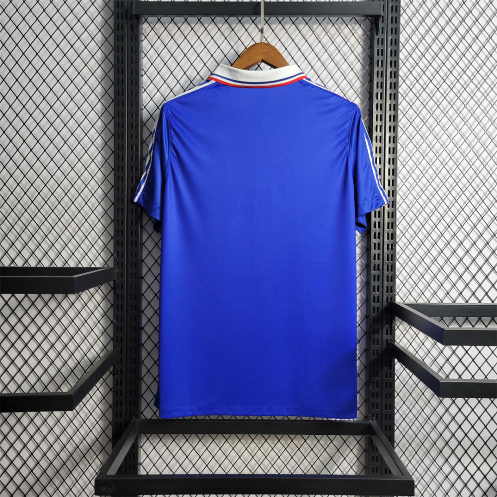 France Retro Soccer Jersey Home Custom Shirt World Cup 1994