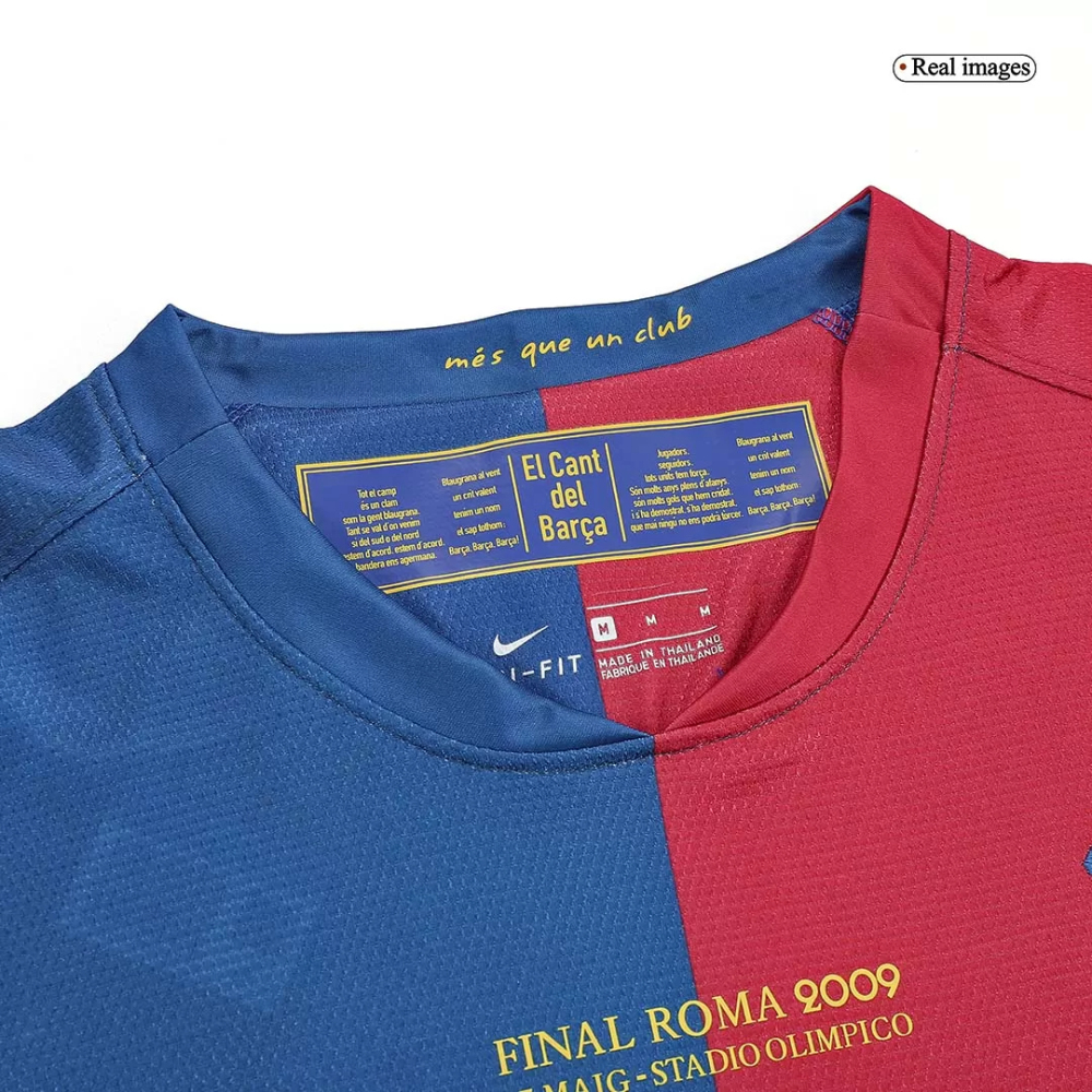 Barcelona Retro Jersey Home Soccer Shirt Long Sleeve 2008/09 - UCL