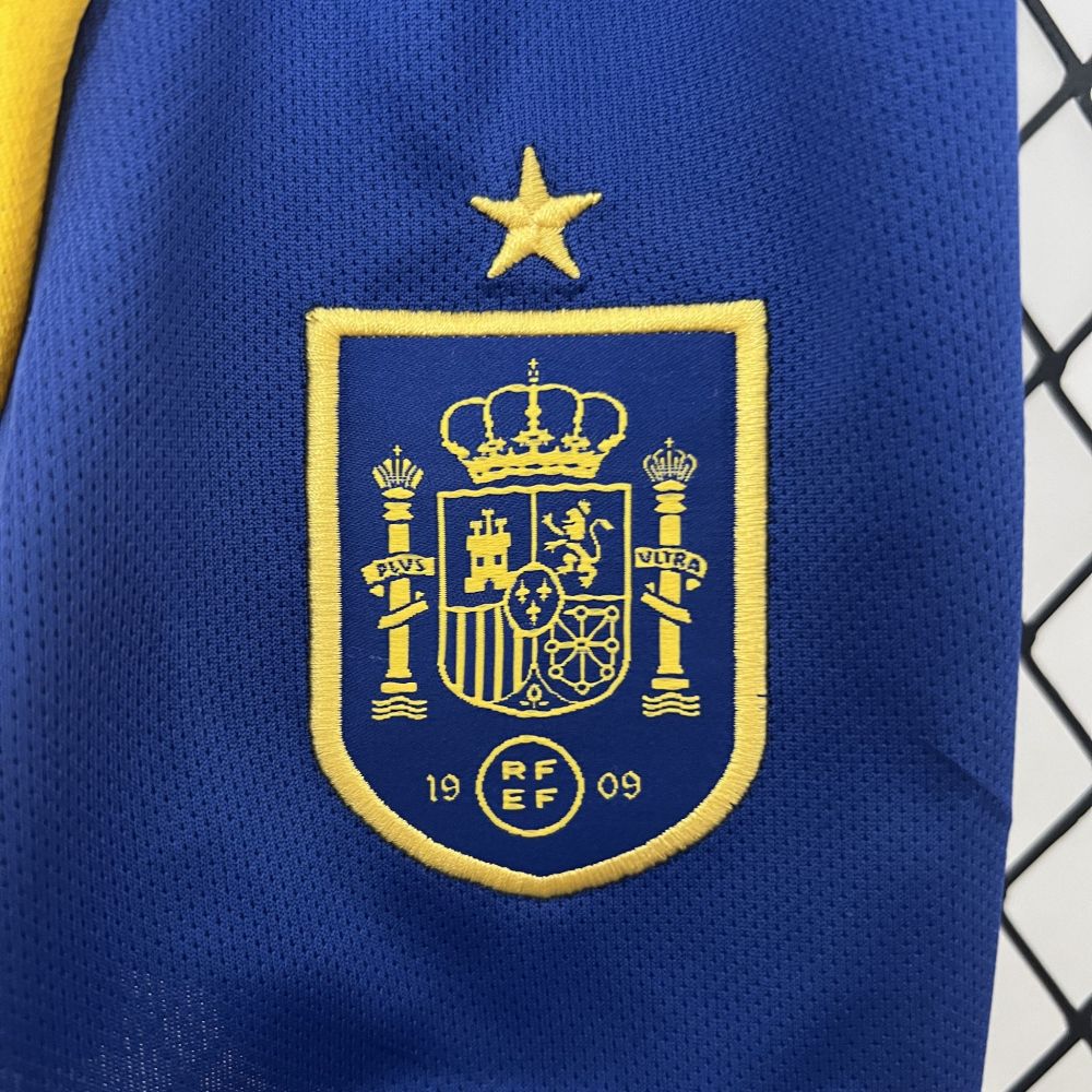 Spain Home Football Uniform Kids Kit Jersey+Shorts EURO 2024