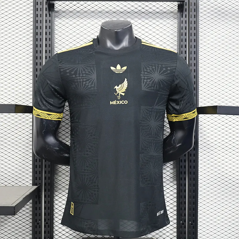 S. GIMENEZ #11 Mexico Authentic Gold Cup Black Special Soccer Jersey 2025