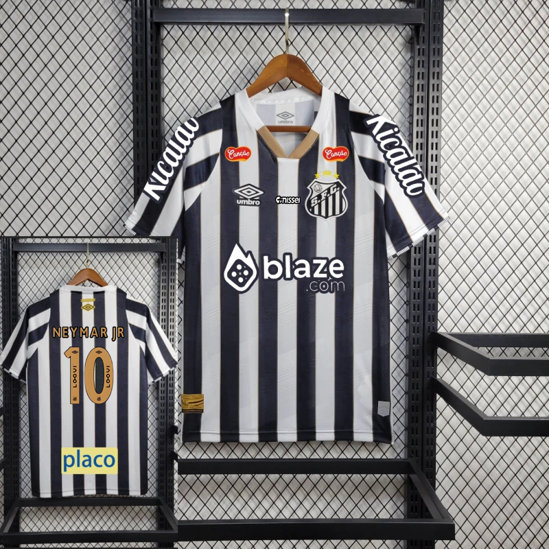 NEYMAR JR #10 Santos FC Soccer Jersey Home Shirt 2024