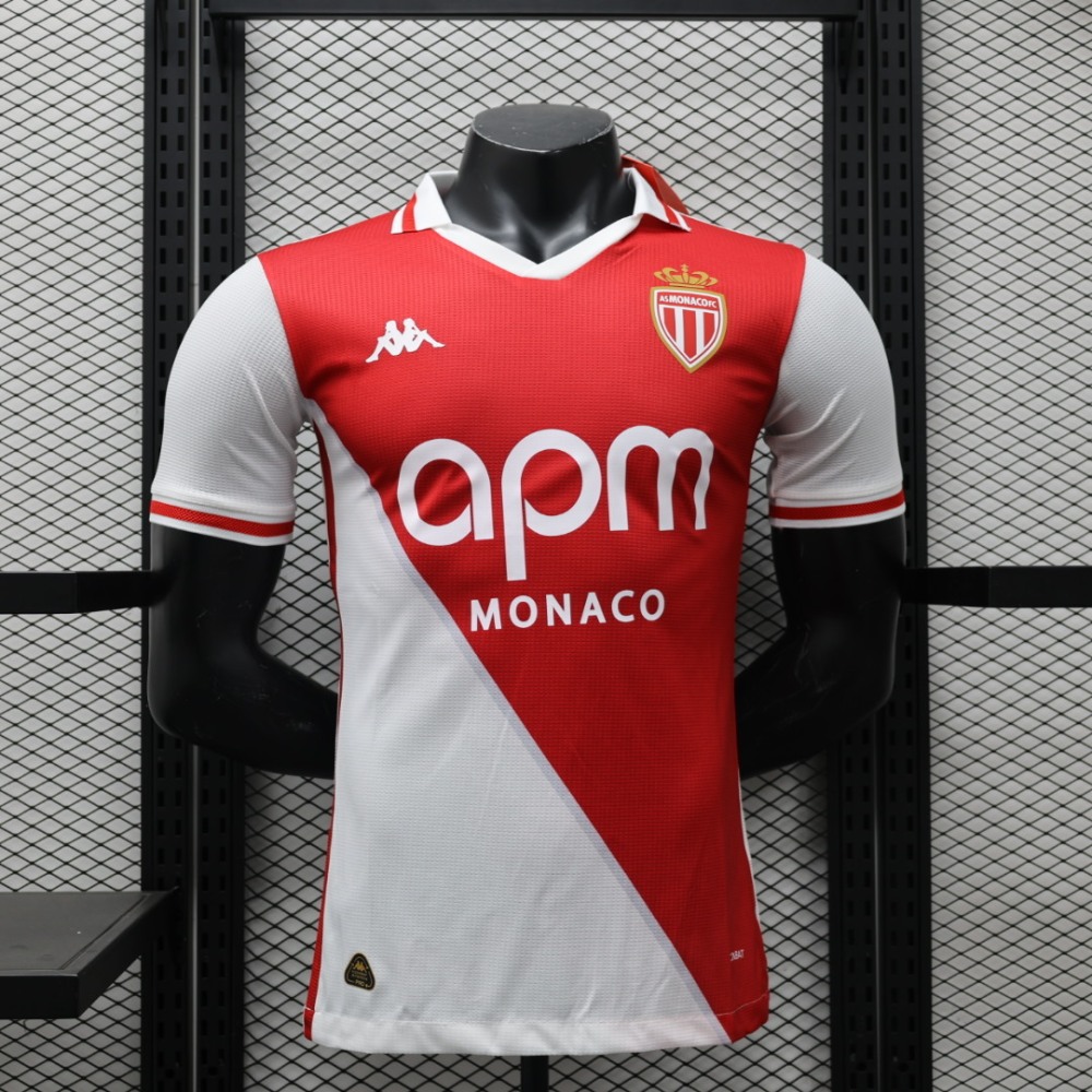 AS Monaco Authentic Soccer Jersey Home Shirt 2024/25