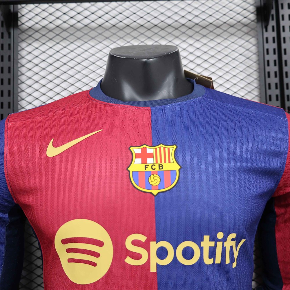 Authentic Soccer Jersey Barcelona Home Long Sleeve Shirt 2024/25