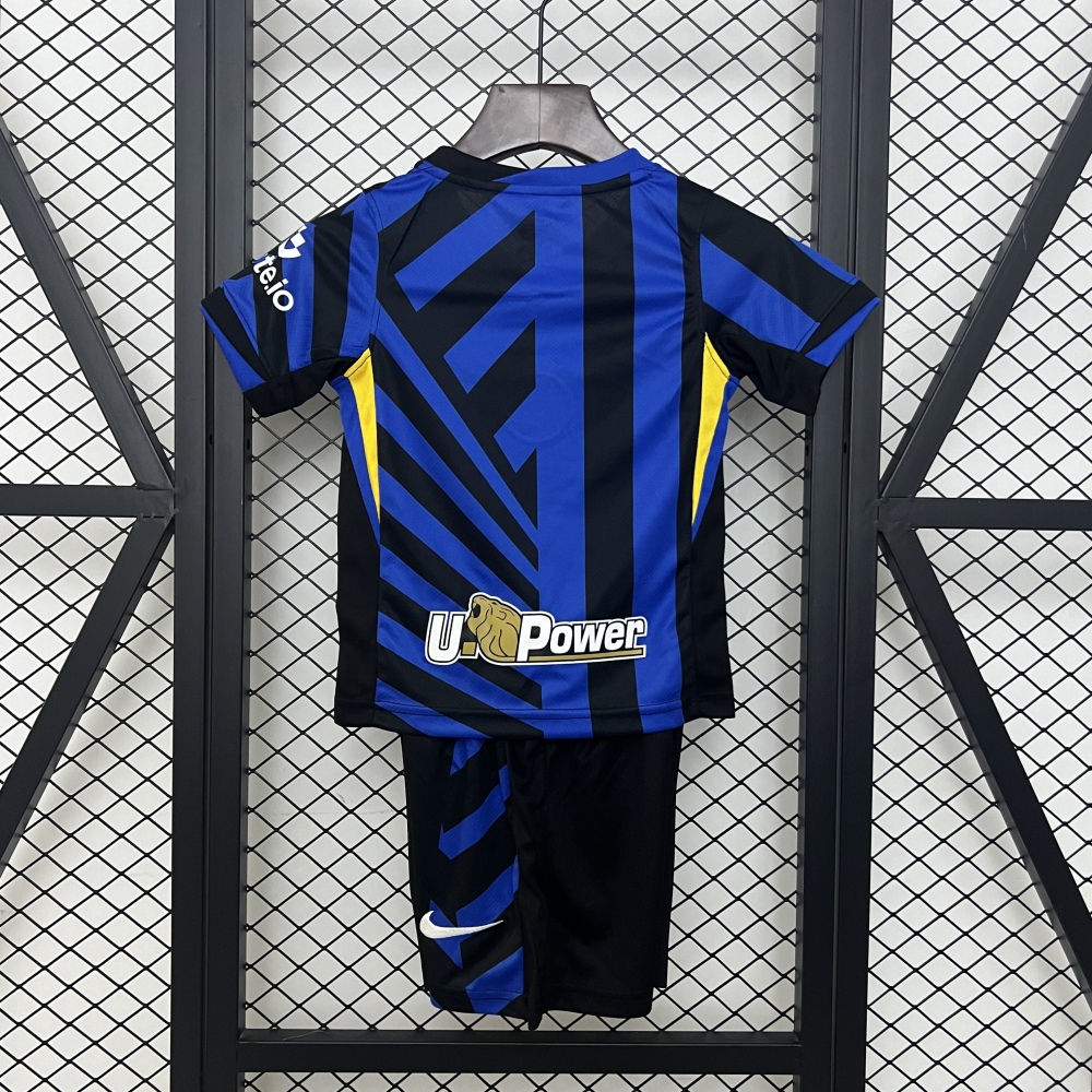 Inter Milan Soccer Jersey Home Kids Kit Jerseys+Shorts 2024/25