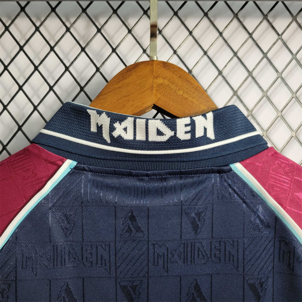 West Ham United Retro Football Jersey Iron Maiden Home Joint Board Shirt 1999/01