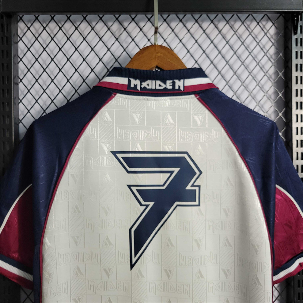 West Ham United Retro Football Jersey Iron Maiden Away Joint Board Shirt 1999/01