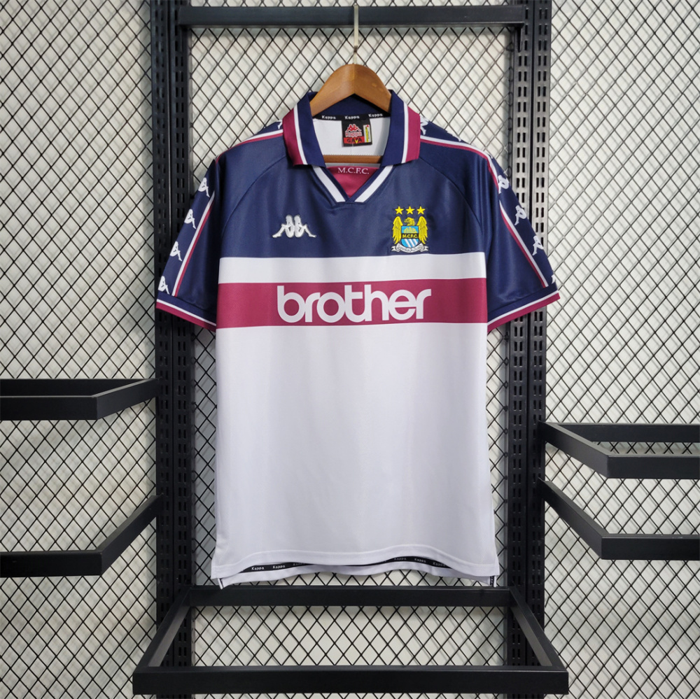 Manchester City Retro Home Football Jersey Shirt 1997/98