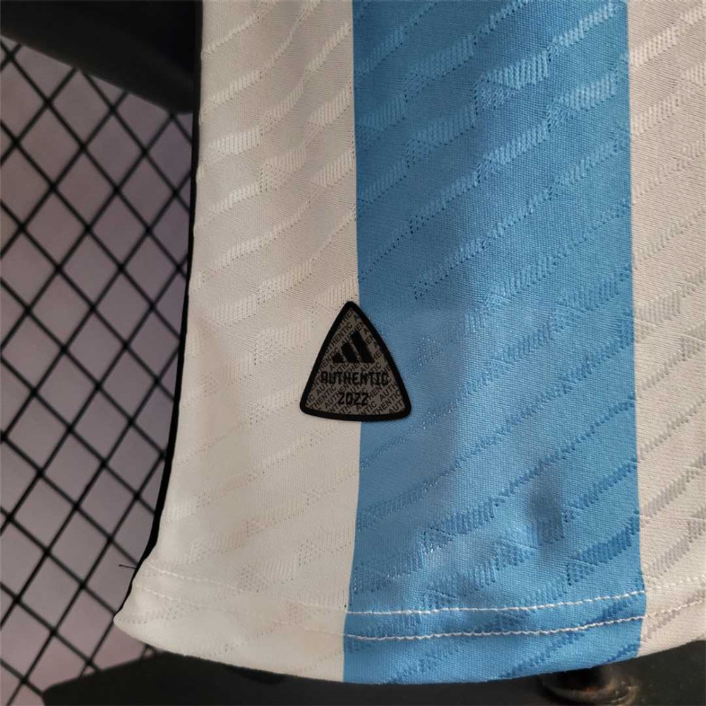 Argentina Authentic Soccer Jersey Home Shirt 2022 - World Cup Champion Edition 3 Stars