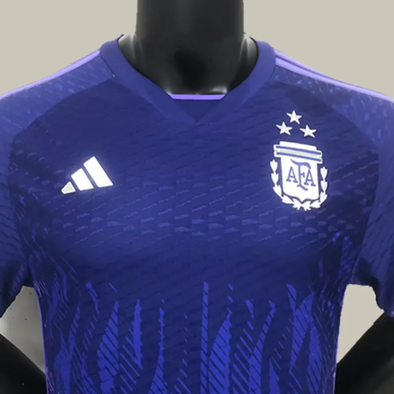Argentina Authentic Soccer Jersey Away Shirt 2022 - World Cup Champion Edition 3 Stars