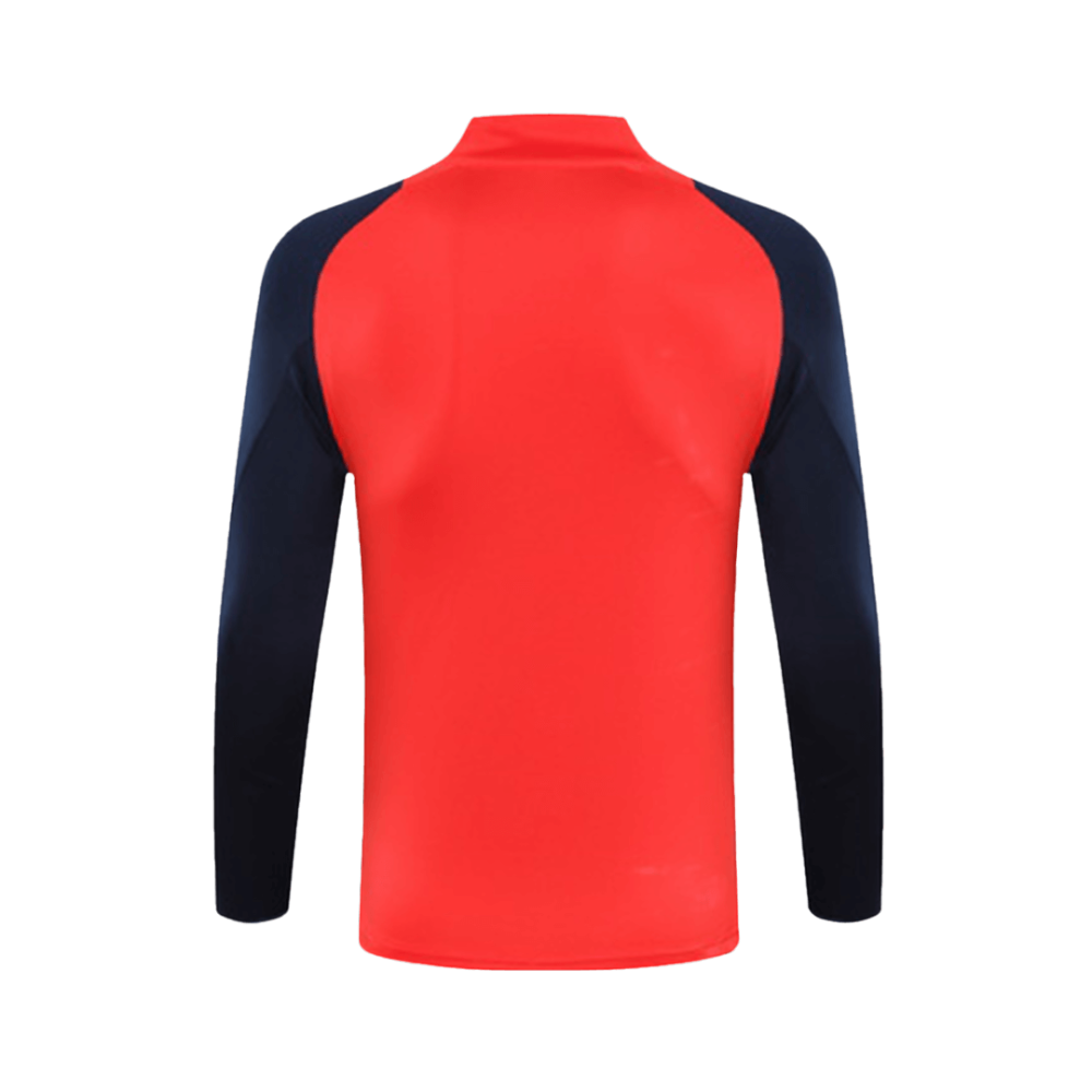 Manchester United 1/2 Zipper Sweat Kit (Top+Pants) Red 2024/25