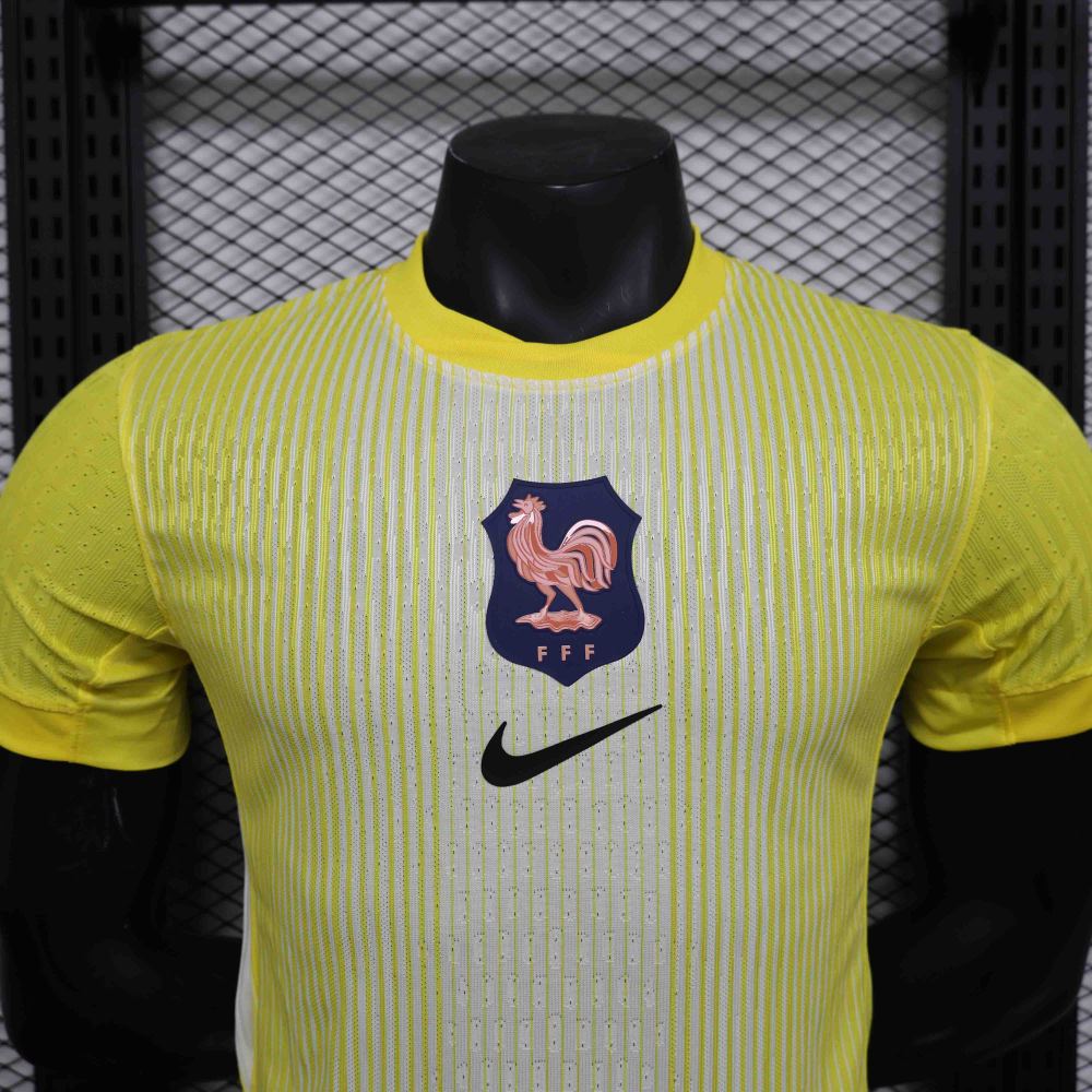 France Authentic Soccer Jersey Yellow Special Edition Shirt 2025