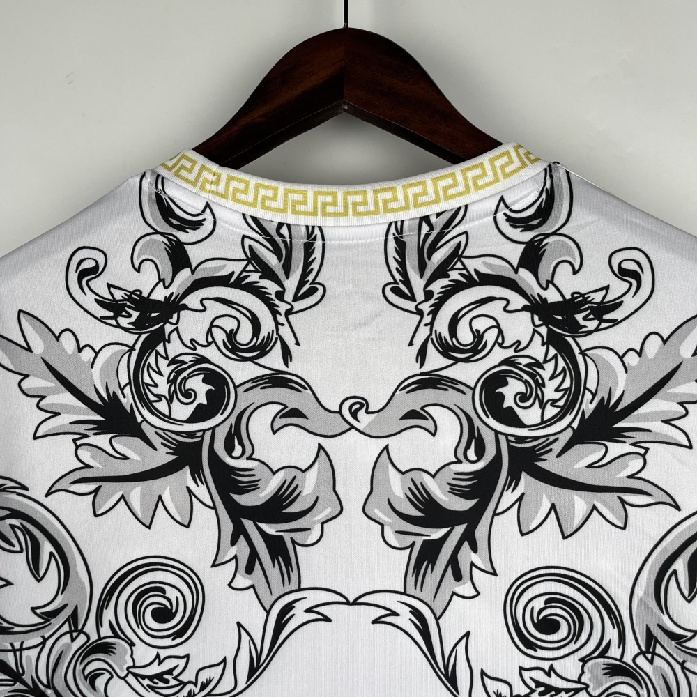 Italy Soccer Jersey x Versace White Special Edition Custom Shirt 2024