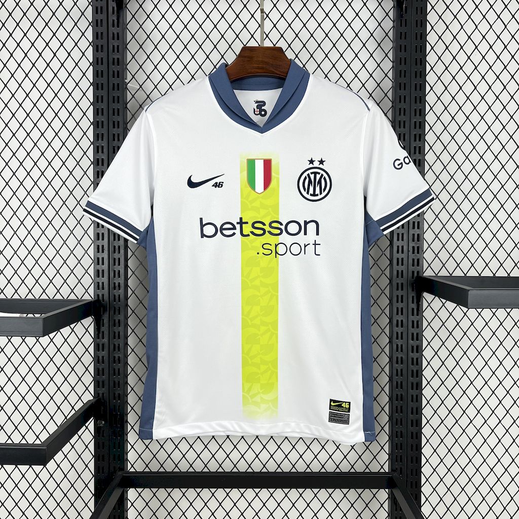 Inter Milan Soccer Jersey Away X Valentino Rossi Custom Shirt 2025/26 in White