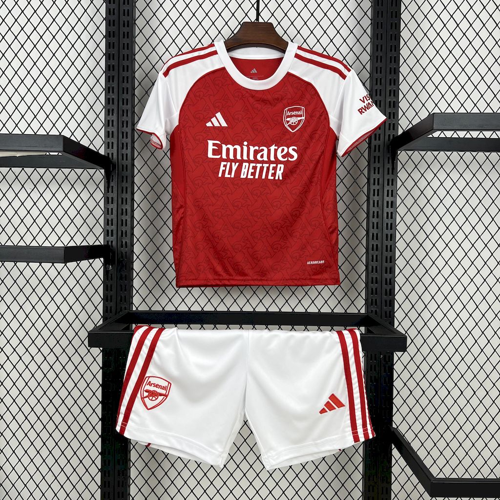 Arsenal Soccer Jersey Home Kids Jersey & Shorts Kit 2025/26 in Red