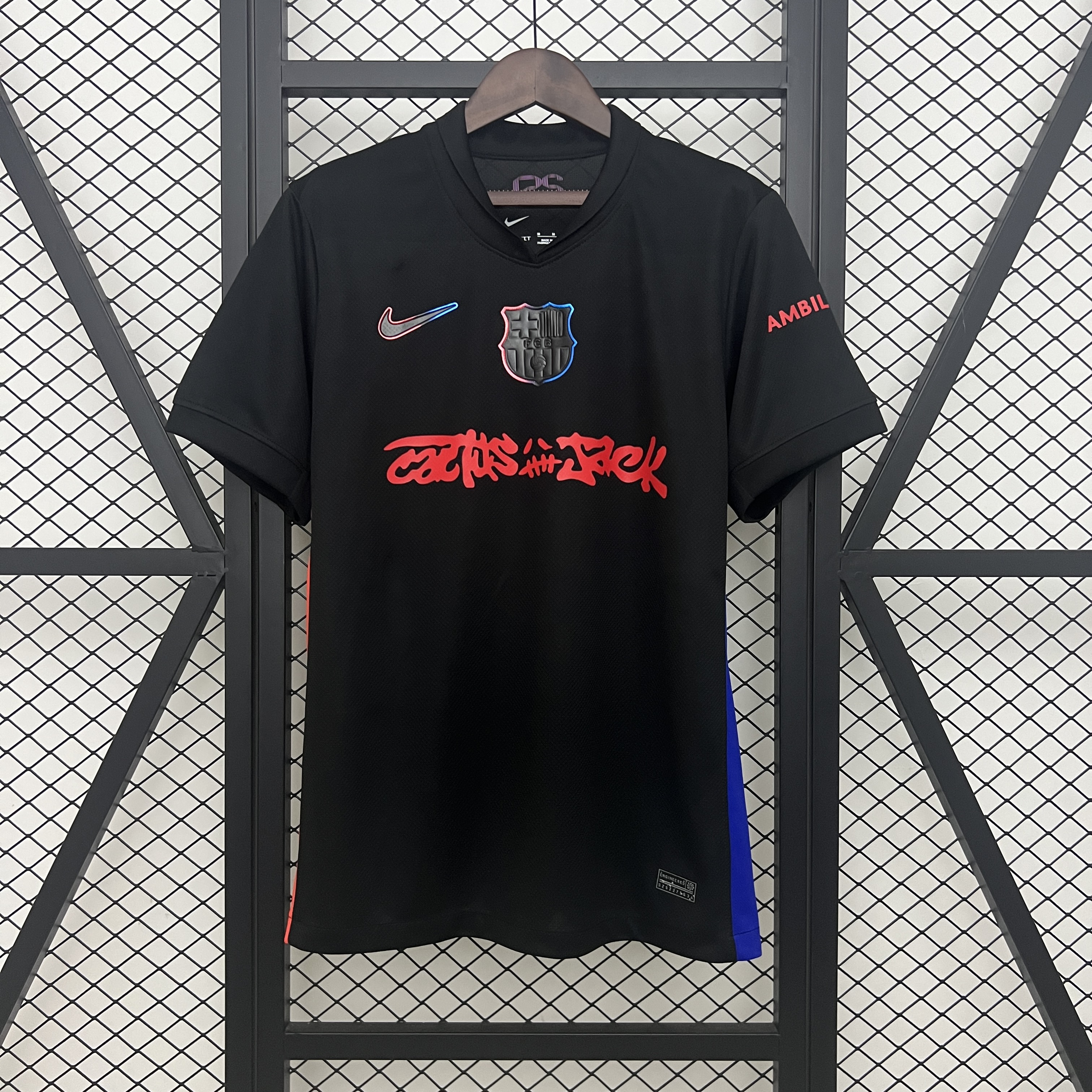 Barcelona Away X Travis Scott Custom Shirt 2024/25 in Black
