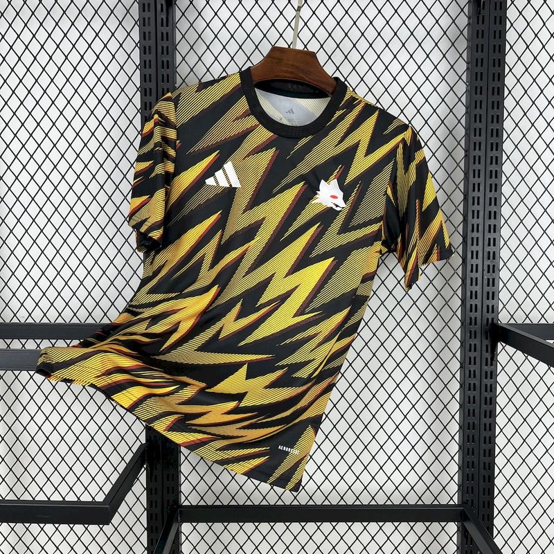 ROMA Soccer Jersey Pre-Match Custom Shirt 2025/26 in Model Year: 2025-2026 Country and League: Italy-Serie A