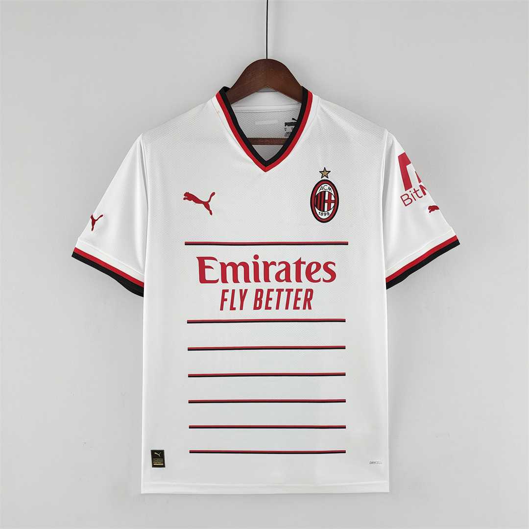 AC Milan Retro Soccer Jersey Away Custom Shirt 2022/23 in White