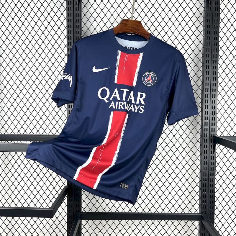 PSG Soccer Jersey Home X Stussy Custom Shirt 2024/25 in Navy
