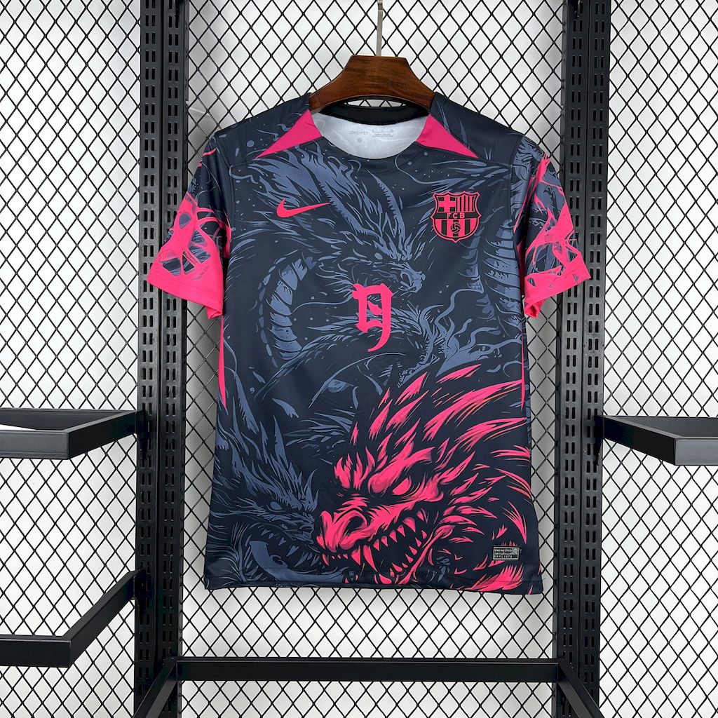 Barcelona Soccer Jersey Dragon Special Edition Custom Shirt 2025/26 in Model Year: 2025/26 Country and League: Spain-La Liga